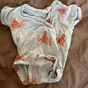 Kraken patterned kimono onesie.